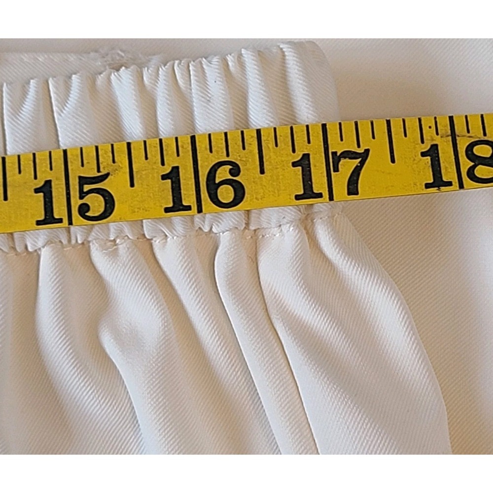 Max Studio Cargo Trousers Womens XL Ivory Pockets Taper Mid Rise Pants Easy Care - Picture 4 of 14